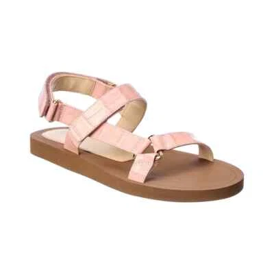 Stuart Weitzman Women Pink Vail Croc Leather Slingback Sandals US 5.5 EU 35.5 - Image 1 of 4