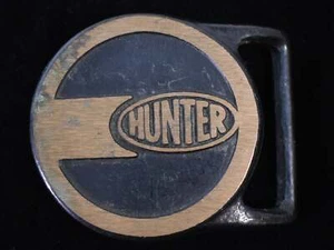 Hunter massive Messing Vintage Gürtelschnalle Valleau Studios Tech Ether - Bild 1 von 3