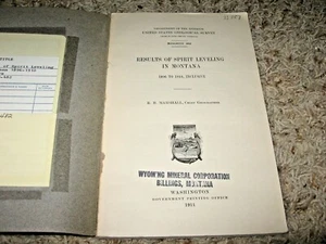1911 USGS BULL 482 ~ ERGEBNISSE DER WASSERWAAGE IN MONTANA (1896 bis 1910) - Bild 1 von 6