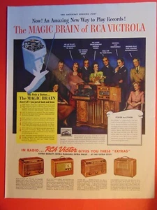 1942 RCA VICTROLA The MAGIC BRAIN vintage print ad - Picture 1 of 1