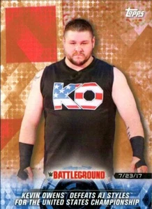 2018 Topps WWE Road To Wrestlemania Bronze Parallel #95 Kevin Owens AJ Styles - Imagen 1 de 2