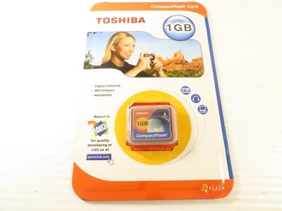 Toshiba 1GB Compact Flash Memory Card (CF-1GTR), NEW SEALED, RARE - Image 1 of 3