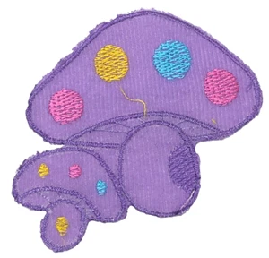 Patches Sew & Iron On Embroidered Clothing Hats Jackets Coat Hat Mushrooms A587 - Picture 1 of 3