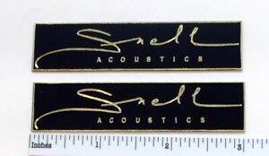 Snell Acoustics Speaker Badge Logo Engraved Solid Brass Pair 