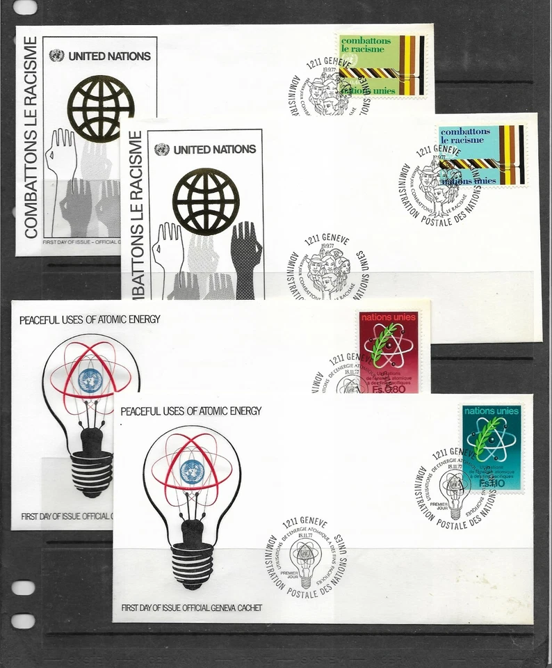Naciones Unidas Ginebra Sobres Primer Día de Circulación año 1977 (EW-908) - Imagen 1 de 1