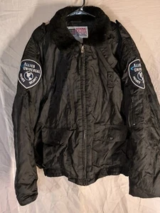 Unverall security jacket. Black with fur collar. - Picture 1 of 4