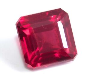 70 Ct Flawless Natural Burmese Red Ruby GIE Certified Asscher Cut Loose Gemstone