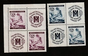 BOHEMIA AND MORAVIA, 1941, MI. 62-63, BLOCKS, MNG - Picture 1 of 3