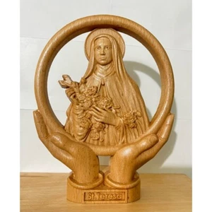 Mother Teresa - Wooden Carving Picture, Religious Statue Wall Christmas Decor - Picture 1 of 3