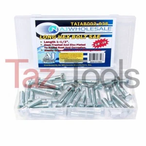 36 Stck. 3/8 Zoll - 16 x 1-1/2 Zoll lange Sechskantschraube SAE wärmebehandelte und verzinkte Schrauben  - Bild 1 von 2