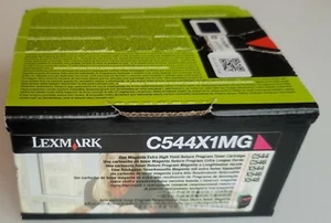 Genuine New Lexmark C544X1MG Extra High Yield Magenta Toner Cartridge SEALED BOX - Picture 1 of 4