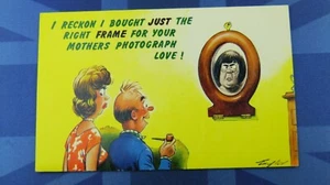 Bamforth Comic Postcard 1960s Mother In Law Toilet Seat Photo Frame Photography - Picture 1 of 2