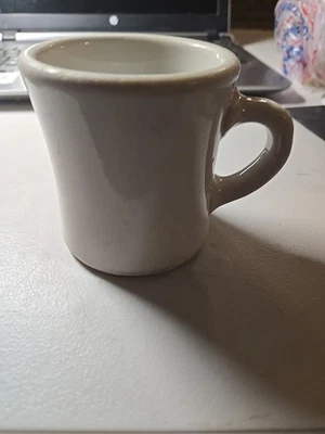 Vintage 1950 VICTOR Stamped 6 oz Ivory Coffee Mug Heavy 3.5 Inches USA MCM - Image 1 of 4