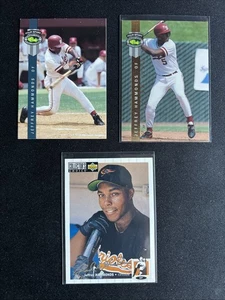 Jeffrey Hammonds 3 Card MLB Baseball Trading Card Lot Rookie RC Silver Scripts - Picture 1 of 9