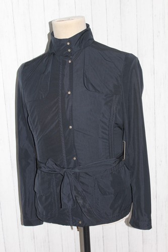 Giacca donna Moncler vintage blu con cintura taglia S