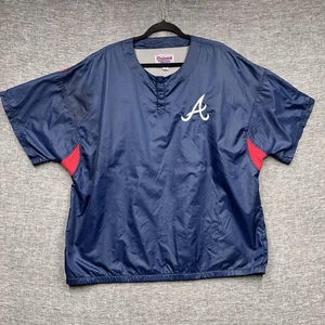 Vtg 90's Starter Diamond Atlanta Braves Batting Practice Shirt Vented Mens Sz XL - Picture 1 of 12