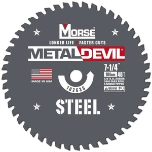 Morse Metal Devil CSM7254858FSC, Circular Saw Blade, Carbide Tipped, Steel Cu... - Picture 1 of 2