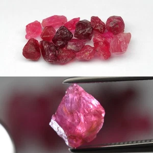 π 20.73ct 15pcs Lot Rough Natural Red Purple Pink Spinel - Myanmar Gems - Picture 1 of 6