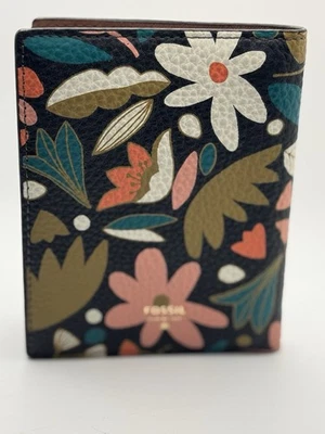 Cartera de cuero fósil floral con soporte para pasaporte estuche de viaje organizador edición n.º 1954 Foto 1 de 3