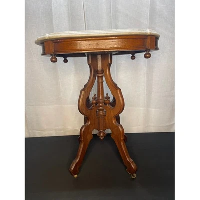 Mesa victoriana de mármol del siglo XIX Foto 1 de 4