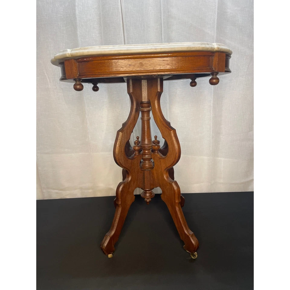 Мраморный викторианский стол 19 века - Изображение 1 из 4