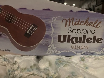 Paquete de ukelele de concierto Mitchell MU40CPK ámbar natural con afinador de estuche y manual Foto 1 de 4