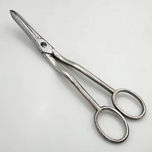 GEORGIAN CLOSE PLATED SCISSORS EARLY 19TH CENTURY UNMARKED - Picture 1 of 3
