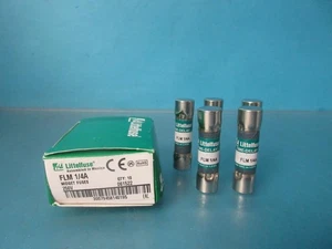 SET BESTEHEND AUS 15 NEUEN LITTELFUSE FLM 1/4A SLO-BLO ZEITVERZÖGERUNG MIDGET SICHERUNG FLM 0,25A 250V - Bild 1 von 9