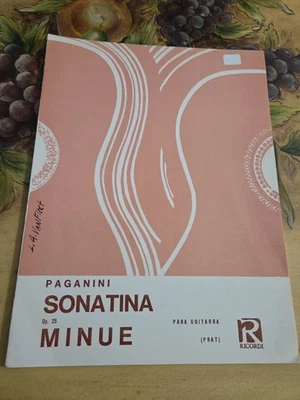 Сонатина и минуэ Paganini для классической гитары чрезвычайно редкие ноты - Изображение 1 из 3