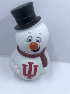 Indiana University Hoosiers Christmas Frosty Snowman NCAA Figurine. Approx. 6” - Picture 1 of 15