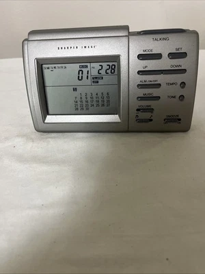 VTG SHARPER IMAGE UT8805 Digital Talking Calendar Alarm Clock - Works - Image 1 of 4