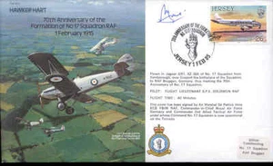 Cubierta B16c Hawker RAF firmada a mano ACM Sir Patrick Hine - Imagen 1 de 1