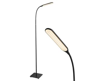 LED-Metall-Schwanenhals-Stehleuchte tt-dl072 , stabiler sockel SCHWARZ - Bild 1 von 8