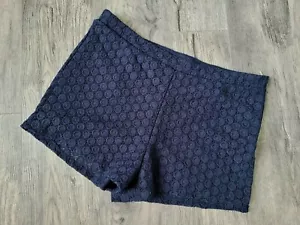 Lorena Rose Shorts Women size 18 Lace Pockets Navy Blue Lined - Picture 1 of 5