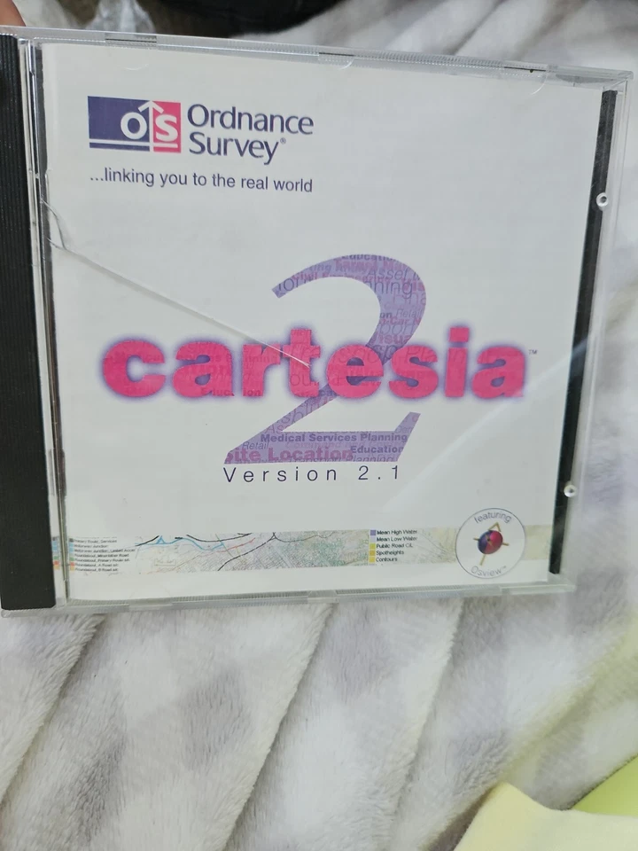 ORDNANCE SURVEY MAP CD-ROM Cartesia 2 Official OS mapping agency Vintage - Image 1 of 4