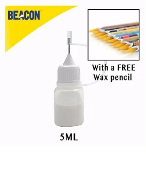 BEACON GEM TAC Beacon’s Gem-Tac Glue Crystals Tip Bottle 5ml with 1 Wax Picker Pencil Free UK