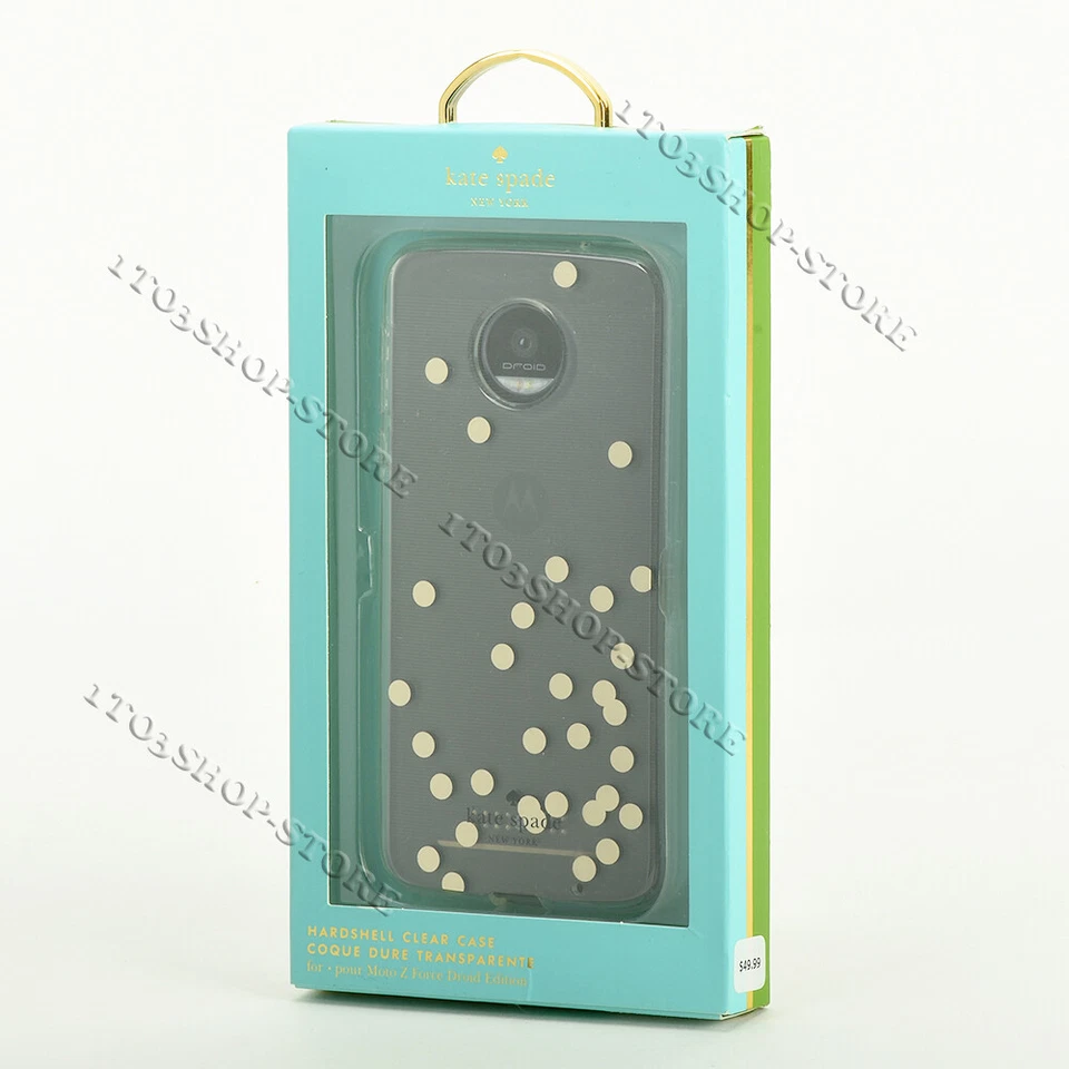 Carcasa rígida flexible Kate Spade Motorola Moto Z Force Droid - confeti puntos dorados Foto 1 de 4