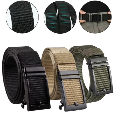 Cinturón de hombre trinquete táctico con hebilla deslizante automática cintura de liberación rápida Foto 1 de 4