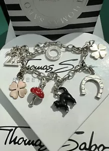 Thomas Sabo Glücks Charm Armband Katze 🐈⬛ Pilz 🍄 Hufeisen ☘️ - Bild 1 von 7