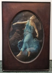 Pintura al óleo sobre panel de madera de ménada danzante pompeyana italiana de mediados del siglo XIX - Imagen 1 de 4