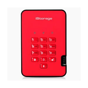 iStorage diskAshur2 HDD 500GB Red | Secure portable hard drive | Password pro... - Picture 1 of 7