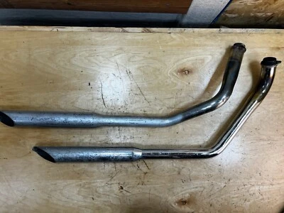 Tapered Slash Cut Drag Pipes For Harley Davidson Shovelhead - Image 1 of 4