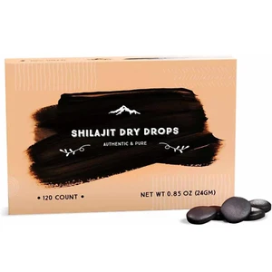 Shilajit puro del Himalaya, gotas secas (120 pestañas) - Imagen 1 de 6