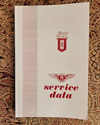 Service Data for Rolls Royce Silver Cloud SWA-2 & Bentley S Type only Book 1977 - Image 1 of 4