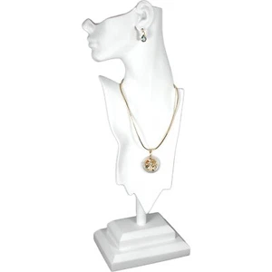 White Mannequin Necklace Bust Jewelry Display 19 1/2" New - Picture 1 of 3