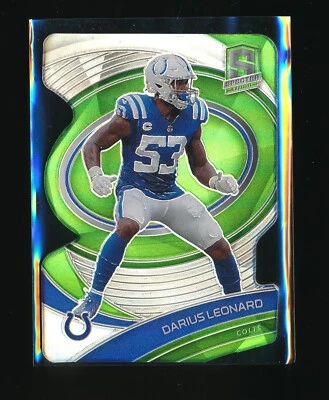 DARIUS LEONARD 2021 PANINI SPECTRA NEON GREEN DIE CUT RC #/30 INDIANAPOLIS COLTS - Image 1 of 2