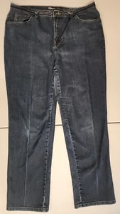 Style & Co Jeans Womens 16 Petite Straight Leg High Rise Stretch Denim Blue - Picture 1 of 9