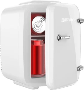 Portable Mini Fridge 4 Liter /6 Cans Drinks & Skincare Small Fridge for Car Desk - Picture 1 of 10