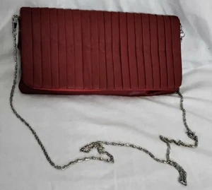 Okpta 1519426 Ok0973628 Bolso de mano rojo oscuro cuero sintético revestimiento satinado - Imagen 1 de 12