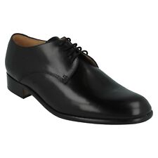 MENS BLACK LEATHER LACE UP FORMAL WORK SHOES SIZE 7 & 8 GRENSON TEMPLEMEADS